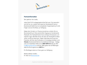 Hausboot mieten Mail Partnerinformation Bootsurlaub.de